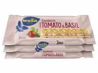 Wasa Knäckebrot Sandwich Käse, Tomate und Basilikum