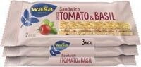 Wasa Kn&auml;ckebrot Sandwich K&auml;se, Tomate und Basilikum