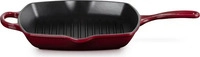 Le Creuset 17724, Le Creuset Grillpfanne quadratisch Signature 26 cm Garnet