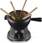 Le Creuset 296094, Le Creuset K&auml;sefondue Set Mode schwarz matt