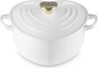 Le Creuset 21401200101454, Le Creuset Herzbr&auml;ter mit Herzknauf 20 cm White