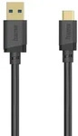 202005 5 Gbit/s Stecker Rundkabel USB A auf USB C 0,75 m (Schwarz)