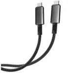 64013 40 Gbit/s Stecker Rundkabel USB C auf USB C bis 240 W 0,5 m (Schwarz)