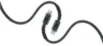 Flexi Braided Data Cable Stecker USB C auf USB C bis 60 W 2,5 m (Schwarz)
