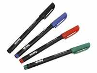CD/DVD Marker, set of 4 pieces, black-red-blue-green