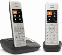 Gigaset L36852-H2929-B1, Gigaset CE575A Duo Analoges/DECT-Telefon (Schwarz, Silber)