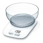 KS25ex Elektronische K&uuml;chenwaage bis 3 kg Genauigkeit 1 g (Silber, Wei&szlig;)