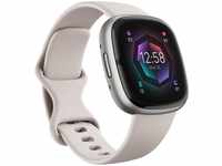 Fitbit FB521SRWT, Fitbit Sense 2 Digital Smartwatch Quadratisch 144 h (Aluminium)