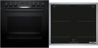 Bosch HND617LS67 (schwarz + edelstah) Herdset mit Induktionskochfeld