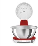 Smeg KSF01RDWW (rot) K&uuml;chenwaage mit Sch&uuml;ssel