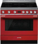 Smeg CPF9IPR (rot) Stand-Elektroherd mit Induktionsfeld