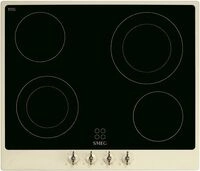 Smeg P864PO, Smeg P864PO (creme/messing anti) Autark-Glaskeramikfeld