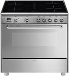 Smeg SCD90IMX9-1, Smeg SCD90IMX9-1 (edelstahl) Stand-Elektroherd mit Induktionsfeld,