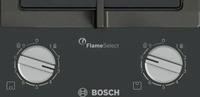 Bosch PRB3A6I40 Domino Gaskochfeld 30cm Glaskeramik schwarz FlameSelect abnehmbare