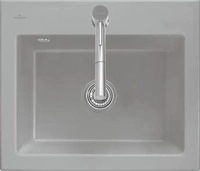 Villeroy & Boch 33091FFU Subway 60 S flat Ivory Keramiksp&uuml;le Handbet&auml;tigung