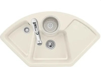 Villeroy & Boch 670801FU Solo Eck Ivory Keramiksp&uuml;le Handbet&auml;tigung Ecksp&uuml;le 90 cm