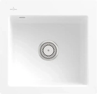 Villeroy & Boch 33151FRW Subway 50 S flat Stone White Keramiksp&uuml;le Handbet&auml;tigung