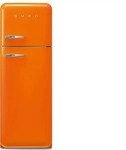 Smeg FAB30ROR6 K&uuml;hl-/Gefrierkombination Rechtsanschlag Orange 50s Style EEK: C,