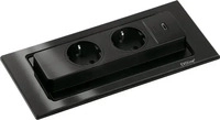 NABER 8031188, NABER Evoline BackFlip USB C Steckdosenelement Glas schwarz 8031188