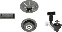 Blanco 207424, Blanco Ablaufgarniturset Handbet&auml;tigung satin dark steel 207424
