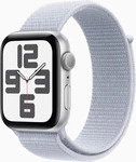 Apple MXET3QF/A, Apple Watch SE (44mm) 2024 GPS Alu mit Sport Loop (silber/blaue