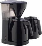 Melitta Easy II Therm Kaffeemaschine 1023-06 schwarz mit Thermkanne, 2 Kannen,
