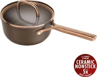 Zwilling 1035082, Zwilling Milano Stieltopf mit Glasdeckel Braun 18 cm - Aluminium