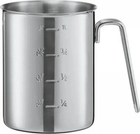 R&ouml;sle 160037, R&ouml;sle Messbecher 0,5 L mit Sch&uuml;ttrand - Edelstahl Silber