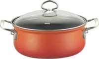 Riess 0655-034, Riess Nouvelle Corall Kasserolle 16 cm / 1,0 L - Emaille Rot