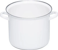 Riess 0274-033, Riess Classic Wei&szlig; hoher Topf 22 cm / 6 L - Emaille