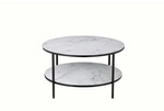 SalesFever Couchtisch, BxH: 80 x 45 cm, Metall/Glas - weiss