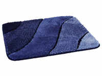 KLEINE WOLKE Badteppich »Wave«, LxBxH: 65x55x2 cm - blau