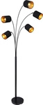 GLOBO LIGHTING Stehleuchte &raquo;KADDY&laquo;, H&ouml;he: 204 cm, 40 W, Metall matt, schwarz