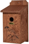 DOBAR Nistkasten, BxHxT: 18 x 35 x 17 cm, Holz, Flachdach - braun