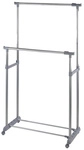 WENKO Kleiderst&auml;nder &raquo;Twin Bars &laquo;, Metall, chromfarben/Grau - silberfarben