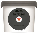 ALPINA Wandfarbe &raquo;Pure Farben&laquo;, Anthrazitgrau, 2,5L, matt - schwarz
