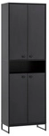 SCHILDMEYER Schuhschrank &raquo;Janne&laquo;, BxHxL: 33 x 185,5 x 60,2 cm, mattschwarz,