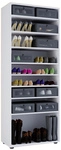 VCM Schuhschrank &raquo;Vandol I&laquo;, BxHxL: 37 x 180 x 71 cm, Holzwerkstoff - weiss