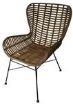 SIT Stuhl &raquo;RATTAN&laquo;, BxHxT: 60 x 88 x 70 cm, rattan/metall - beige