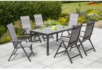 MERXX Gartenm&ouml;belset &raquo;Trivero&laquo;, 6 Sitzpl&auml;tze, Aluminium/Textil - grau