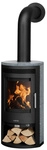 JUSTUS Kaminofen &raquo;Baltrum D 2.0&laquo;, schwarz/grau, Speckstein, 5,5 kW, Dauerbrand