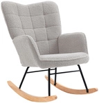 HOMCOM Schaukelstuhl, LxBxH: 71 x 92 x 101 cm - grau