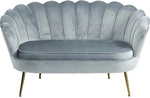 SalesFever Muschelsofa, H&ouml;he: 78 cm, hellgrau/goldfarben