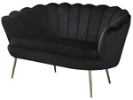 SalesFever Muschelsofa, H&ouml;he: 78 cm, schwarz/goldfarben