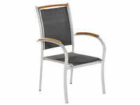 MERXX Gartenmöbelset »Siena«, 4 Sitzplätze, Aluminium/Akazienholz/Textil -