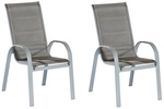 MERXX Gartenm&ouml;belset &raquo;Amalfi&laquo;, Textil, 2-teilig - silberfarben