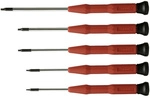 CONNEX Schraubendrehersatz, Stahl, T, 5-tlg., 102g - rot