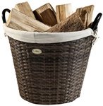 HABAU Feuerholzkorb, Braun | Beige, Rund, Durchmesser: 43 cm