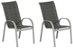 MERXX Gartenm&ouml;belset &raquo;Amalfi&laquo;, 2 Sitzpl&auml;tze, Aluminium/Textil - silberfarben
