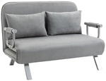 HOMCOM Sofa, Schlafsofa, LxBxH: 105 x 80 x 78 cm - grau